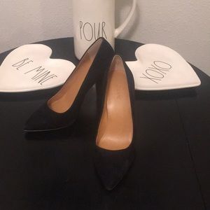J crew black suede heels